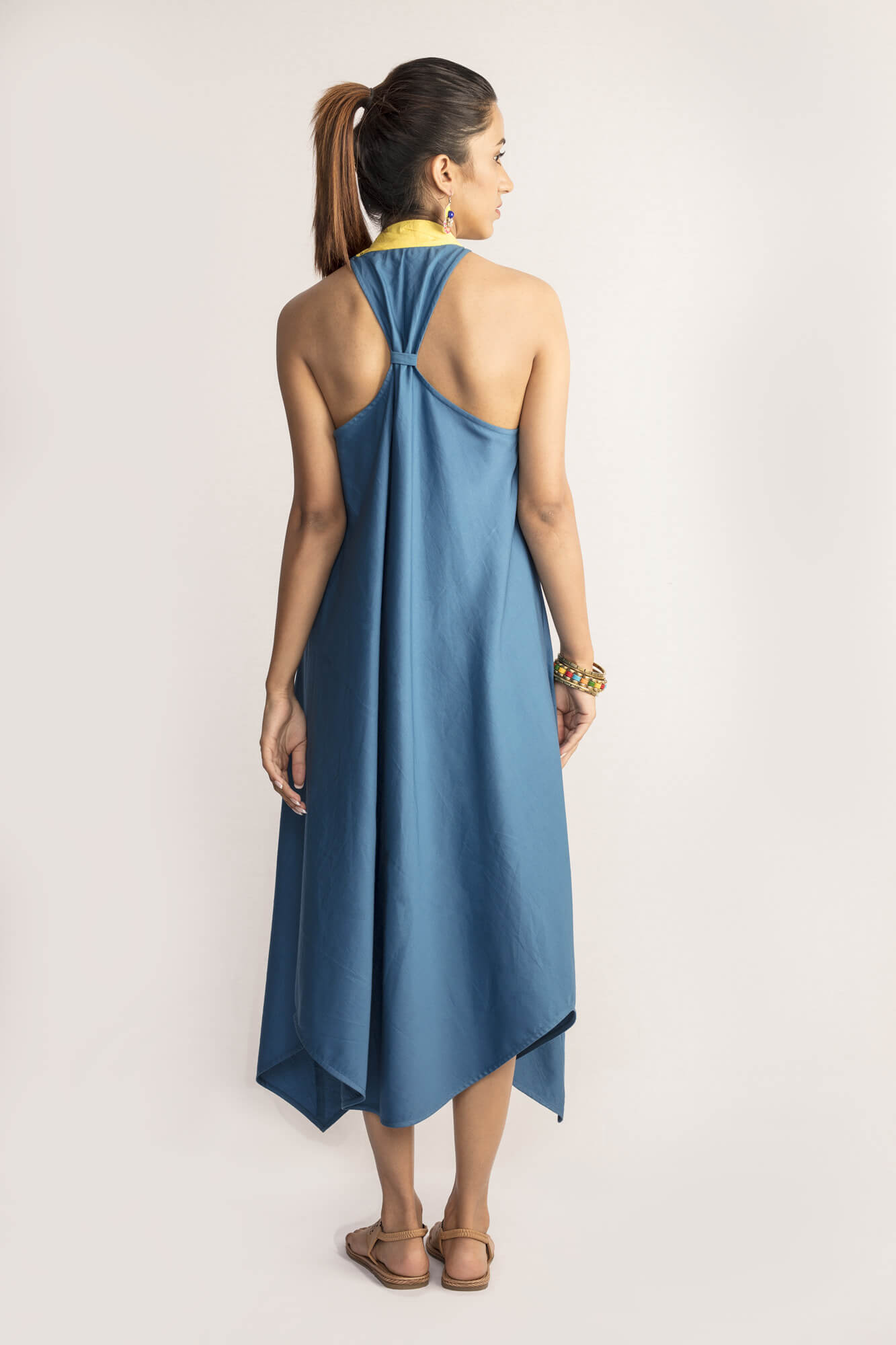 Blue Asymmetrical Dress By TAMASQ