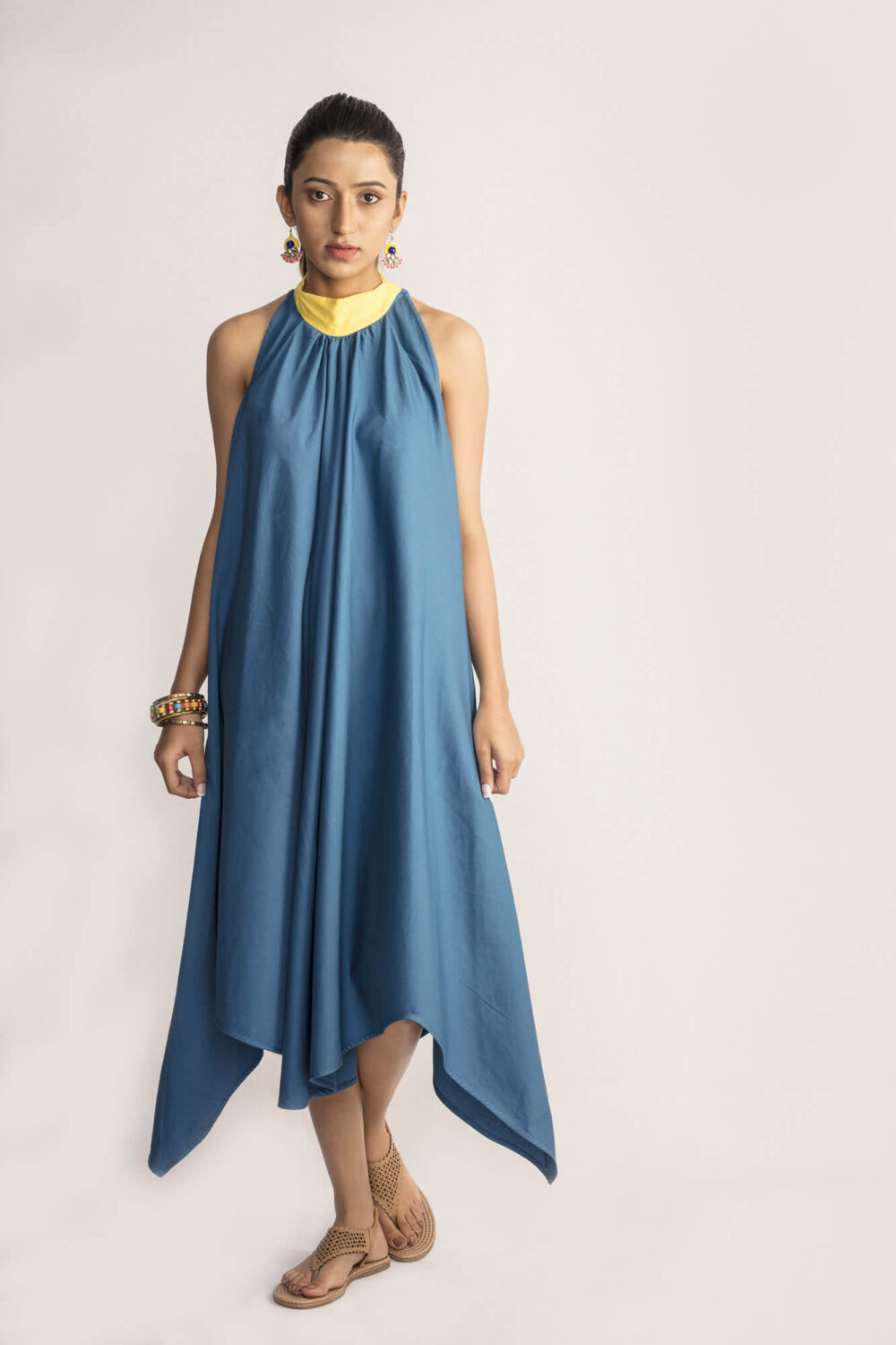 Blue Asymmetrical Dress By TAMASQ