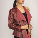 Ombre Dyed Tussar Silk Jacket By TAMASQ