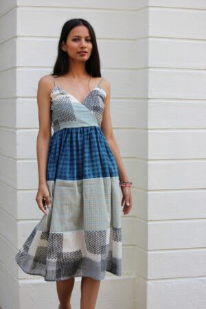 Mosaic Tiered Midi Dress By TAMASQ