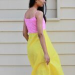 Lily Pink Yellow Cotton Dress By TAMASQ