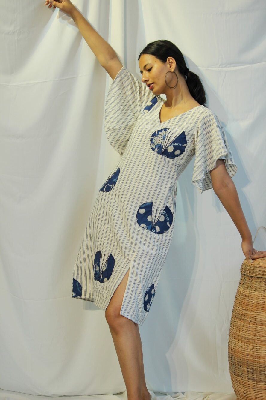 Kala Cotton Striped Dress By TAMASQ
